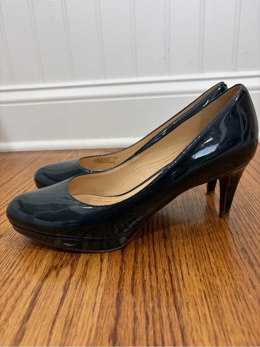 Cole Haan Nike Air Glossy Dark Dark Teal Patent Leather Pumps (7.5)